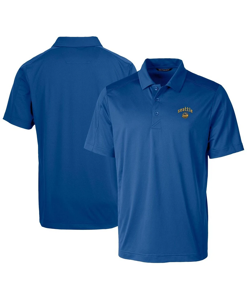 Cutter & Buck Men's Blue Seattle Mariners City Connect Prospect Textured Stretch Polo