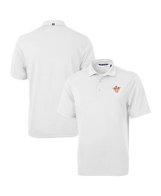 Cutter & Buck Men's White Texas Longhorns Vault DryTec Virtue Eco Pique Polo