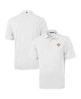 Cutter & Buck Men's White Texas Longhorns Vault DryTec Virtue Eco Pique Polo