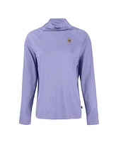 Cutter & Buck Women's Lavender Minnesota Vikings Coastline Epic Comfort Eco Funnel Neck Raglan Pullover Sweatshirt