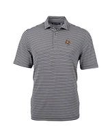 Cutter & Buck Men's Black/White Tennessee Volunteers Vault DryTec Virtue Eco Pique Stripe Polo