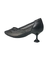 French Connection Women's Elise Mesh and Stone Sandals