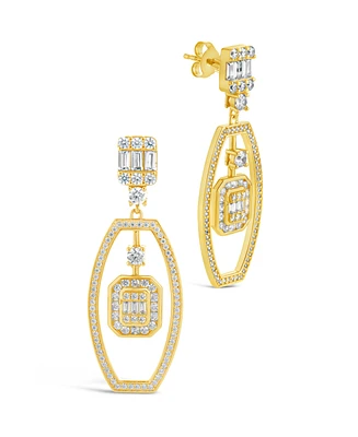 Sterling Forever Kendall Cubic Zirconia Drop Earrings