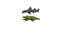 Tuffy Ocean Alligator & Hammer Head Shark - Combo Pack, Durable Dog Toys