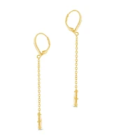 Sterling Forever Rose Petal Long Drop Earrings