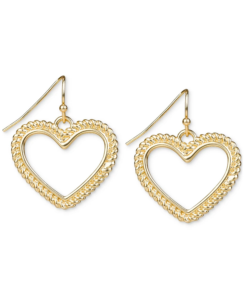 Patricia Nash Gold-Tone Open Heart Drop Earrings