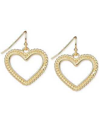 Patricia Nash Gold-Tone Open Heart Drop Earrings