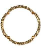 Patricia Nash Gold-Tone Ornate Carved Stretch Bracelet