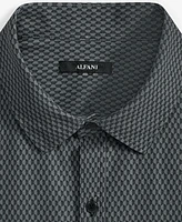 Alfani Men's Alfatech Hex Line Regular-Fit 4-Way Stretch Geo-Print Button-Down Shirt, Created for Macy's