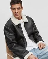 Mode of One Men's Aviator Faux-Sherpa Jacket, Exclusively at Macy's