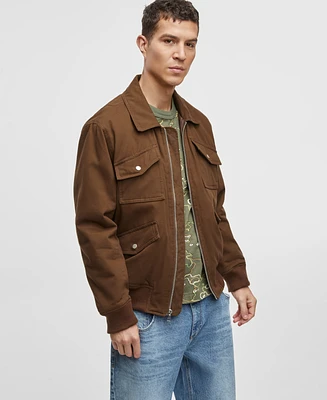 Mode of One Men's Multi Pocket Bomber Jacket, Created for Macy's