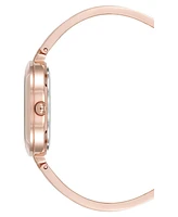 Anne Klein Women's Quartz Interchangeable Bezel Rose Gold-Tone Alloy Metal Watch Set, 30mm - White, Pink, Red, Black, Rose Gold