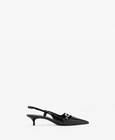 Mango Women's Buckle Detail Slingback Heeled Shoes