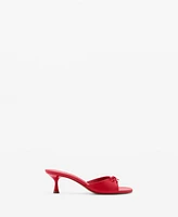 Mango Women's Bow Detail Heeled Sandals