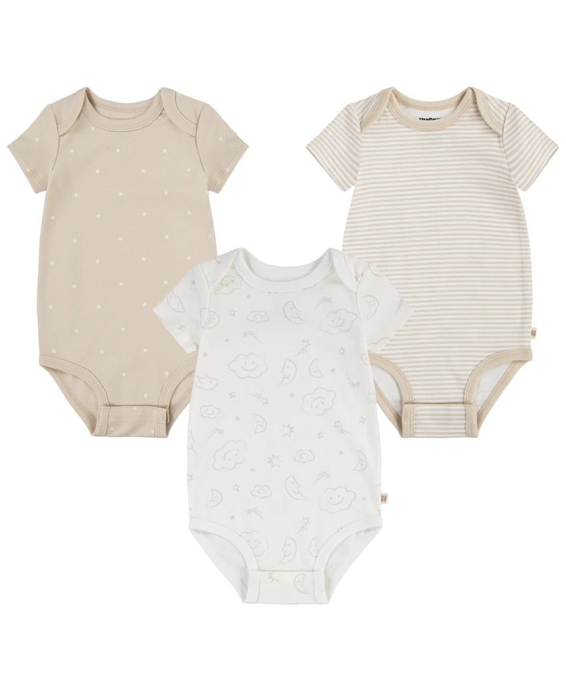 Huggies Baby Boys Organic Short Sleeve Bodysuits 3-Pack