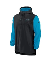 Nike Men's Black/Blue Carolina Panthers Sideline Player Quarter-Zip Hoodie