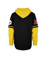 '47 Brand Men's Black Pittsburgh Steelers Shortstop Pullover Hoodie