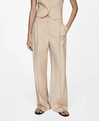 Mango Women's Striped Suit Pants