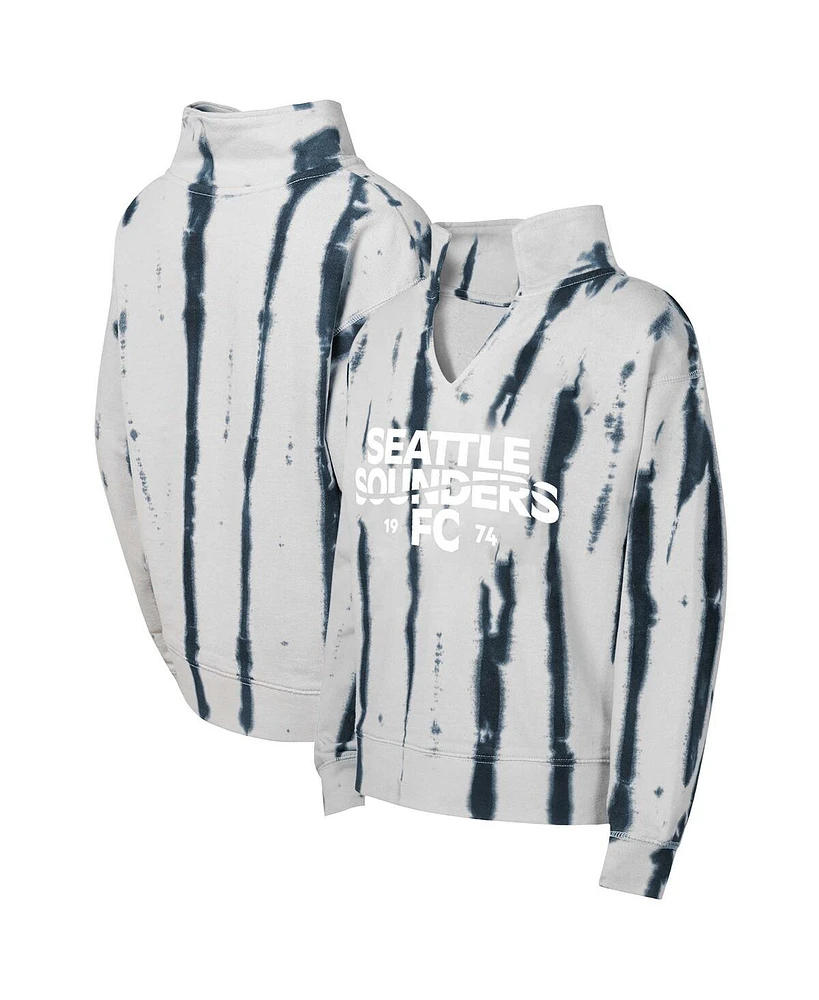 Outerstuff Big Girls Gray Seattle Sounders Fc League V-Neck Pullover Sweatshirt