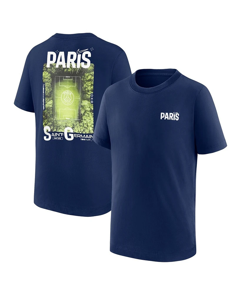 Nike Big Boys and Girls Navy Paris Saint-Germain Photo T-Shirt