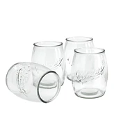 Mason Craft & More 4 Piece Glass Belly Shaped Jars