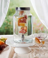 Mason Craft & More 1.5 Gallon Glass Drink Dispenser with Infuser and Screw-off Wide Lid