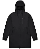 Rains Men's Long Storm Breaker Hooded Full-Zip Rain Jacket