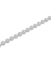 Wrapped in Love Diamond Halo Tennis Bracelet (5 ct. t.w.) in 14k White Gold, Created for Macy's