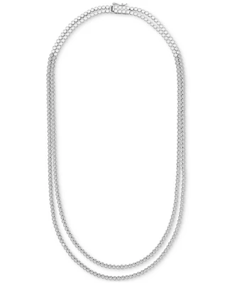 Wrapped Love Diamond Two Layer 17" Tennis Necklace (5 ct. t.w.) 10k White Gold or Yellow Gold, Created for Macy's