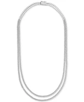 Wrapped Love Diamond Two Layer 17" Tennis Necklace (5 ct. t.w.) 10k White Gold or Yellow Gold, Created for Macy's