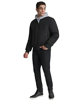 Dkny Men's Stretch Zip-Front Zip-Pocket Bomber Jacket