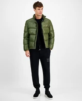 Hugo by Boss Men's Beazly2436 Slim-Fit Quilted Full-Zip Hooded Puffer Jacket