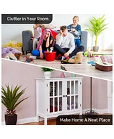 Glass Door Sideboard Console Storage Buffet Cabinet