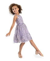 Rare Editions Toddler & Little Girls Illusion Sequin Mesh Party Dress