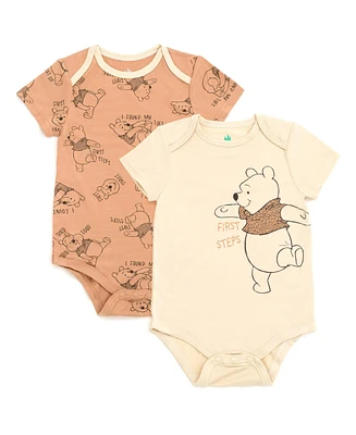 Disney Baby Boys Winnie the Pooh 2 Pack Bamboo Bodysuits Newborn to (Newborn - 24 Months)