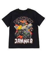 Monster Jam Boys Birthday T-Shirt to Grave Digger El Toro Loco Maximum Destruction