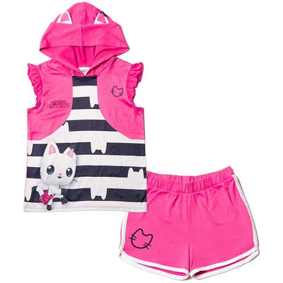 Gabby's Dollhouse Little Girls Dreamworks Tank Top and Dolphin Shorts Outfit Set