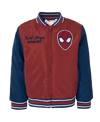 Marvel Toddler Boys Avengers Spider-Man Varsity Bomber Jacket to