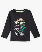 Epic Threads Toddler Boys Dino Grid Graphic Long-Sleeve T-Shirt, Created for Macy's