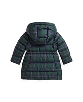 Polo Ralph Lauren Toddler and Little Girls Plaid Down Hooded Long Jacket