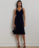 Lauren Ralph Women's Beaded Velvet Sleeveless Cocktail Dress