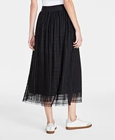 On 34th Women's Pull-On A-Line Tulle Midi Skirt, Created for Macy's