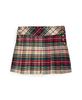 Polo Ralph Lauren Toddler and Little Girls Plaid Pleated Cotton Twill Skirt