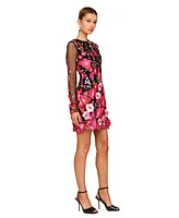 Avec Les Filles Women's Floral-Embroidered Sheath Dress