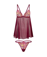 Adore Me Women's Anatta Babydoll & G-String Set Lingerie