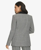 Calvin Klein Petite Houndstooth Double-Breasted Blazer