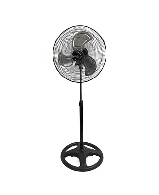 Vie Air 18 Inch Industrial Heavy Duty Pedestal Oscillating Metal Stand Fan