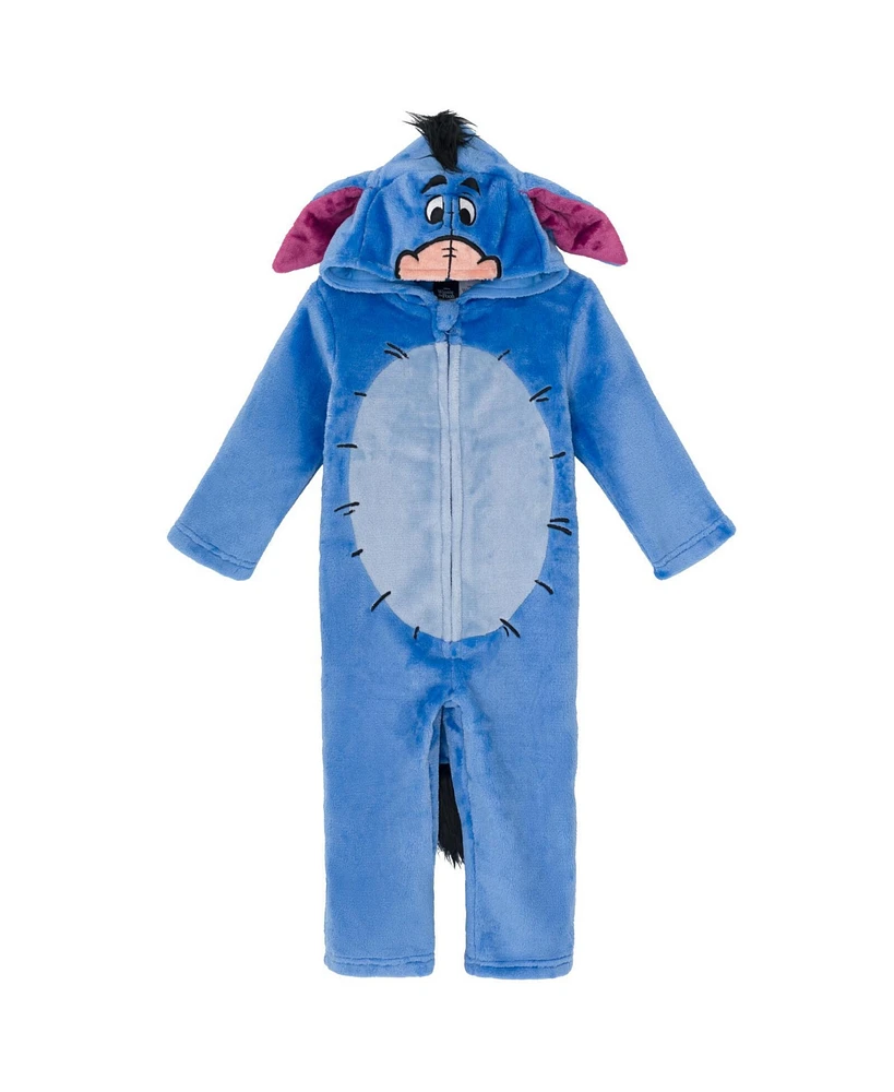 Disney Boys Winnie the Pooh Tigger Eeyore Fleece Zip Up Coverall Newborn to