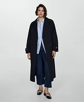 Mango Women's Double-Button Trench Coat