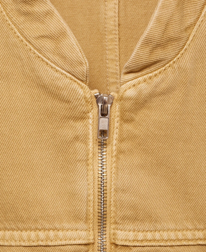 Mango Women's Denim Bomber Jacket